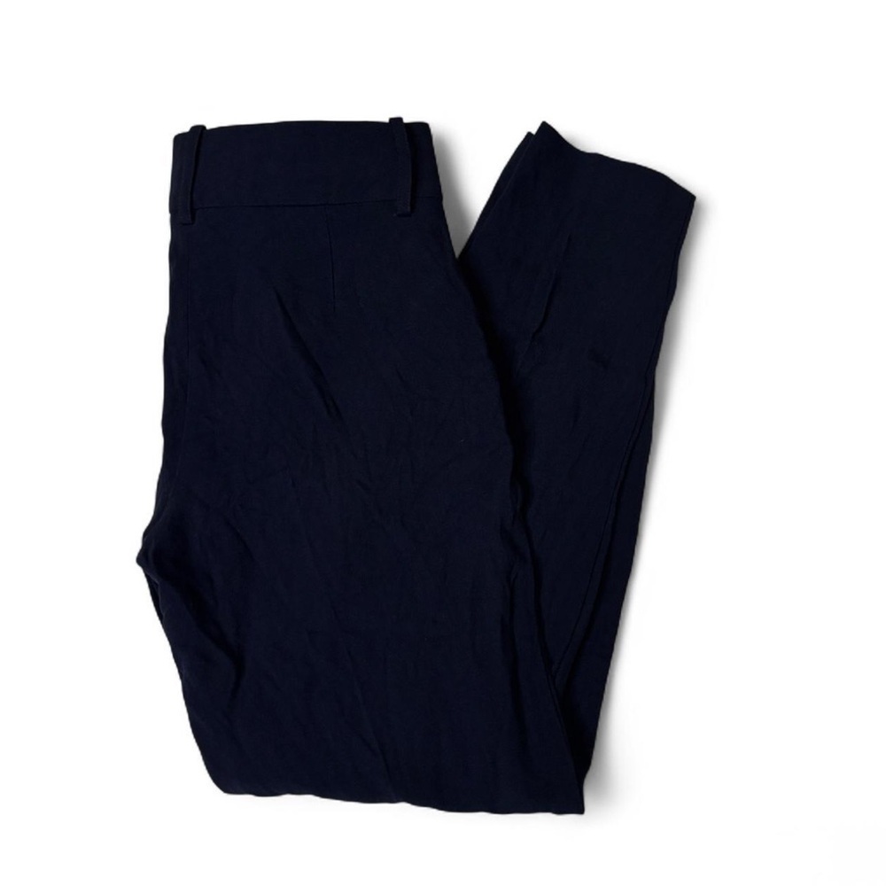 Sézane Navy Blue Tailored Pants FR 34 US 2 High Rise Slim Fit Trousers - Picture 9 of 9